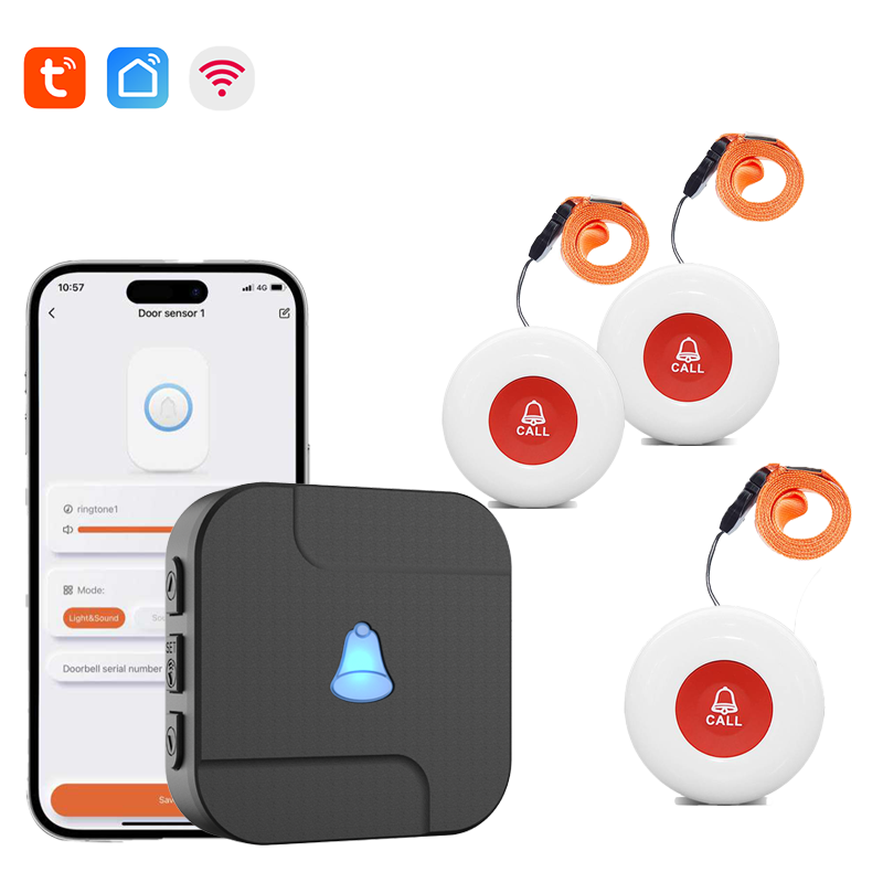 Botón de llamada negro + Alarma