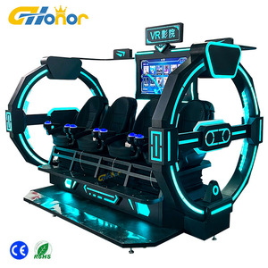 Machine de jeu d'arcade de réalité virtuelle de théâtre de 4 personnes VR appropriée au parc d'attractions - Product Image 1
