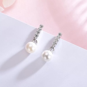 <span class=keywords><strong>Orecchini</strong></span> a Perno con <span class=keywords><strong>Perle</strong></span> in <span class=keywords><strong>Argento</strong></span> Sterling 925 per Donne e Ragazze, Gioielli alla Moda 2021 - Product Image 3