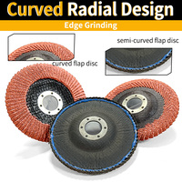 Disque à lamelles de type radial incurvé 4-1/2 "Disque à lamelles en céramique 40 60 80Grit Meule accessoire de soudage et meuleuse d'angle Roue à lamelles
