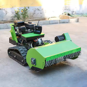 เครื่องตัดหญ้าแบบครอว์เลอร์ 48V ควบคุมระยะไกล 1800W ใช้เชื้อเพลิงเบนซิน แบบสี่หัวตัด สำหรับสวนผลไม้ ทุ่งหญ้า ตัดหญ้าอัจฉริยะเพื่อการฟื้นฟูพื้นที่ - Product Image 1