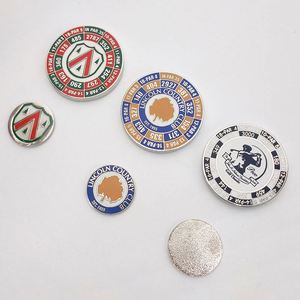 Marqueurs en cuir en vrac avec logo personnalisé, marqueurs de balle de golf en métal magnétique vierge bon marché - Product Image 4