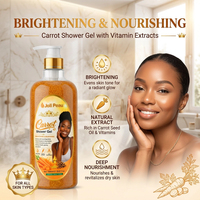 Gel Douche Hydratant à la Carotte Nourrissant 1000ml OEM ODM Étiquette Personnalisée Direct