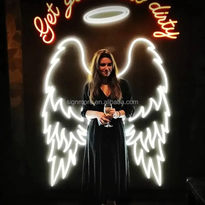 Letreros de neón personalizados, luz de neón Led, uso publicitario, neón flexible para bodas, fiestas, Navidad