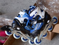 Patins à Roues Alignées Personnalisables pour Enfants, Chaussures Réglables avec Cadre en Alliage d'Aluminium et Roues