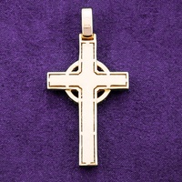 Pass Diamond Tester Hip Hop D Color Baguette Moissanite Pendentif croix celtique pour homme avec argent sterling 925 GRA