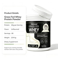 Poudre de Protéine de Lactosérum de Vache Nourrie à l'Herbe Metrand, Marque Privée OEM, Complément Nutritionnel Sportif pour le Fitness