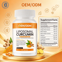 Capsules de Curcumine OEM, Extrait de Curcuma et Cannelle, Phytosome, Prix, Marque Privée, Vitamines, Capsules de Curcumine Liposomale