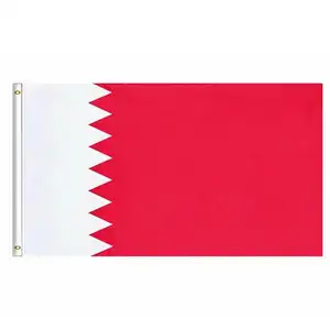 Высококачественные развевающиеся флаги 100% полиэстер Бахрейн заказной флаг оптовая продажа автосельскохозяйственные страховые парадные флаги