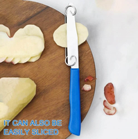 Éplucheur de pommes de terre 2 en 1 Accessoires de cuisine Éplucheur de fruits et légumes Éplucheur à ressort multifonctionnel et réglable pour la cuisine