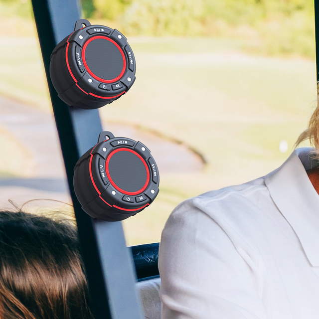 Golf Speaker with Magnetic Mount IP67 Waterproof Portable Wireless  Golf Cart Speaker for Golf Cart Railing