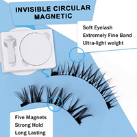 2 paires de cils magnétiques réutilisables personnalisables avec miroir, marque privée, cils en soie 3D doux, naturels, longs, épais, résistants à l'eau