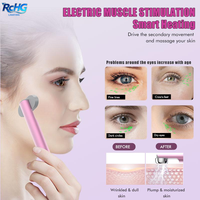 Appareil de luminothérapie rouge pour le visage 6-en-1 LED Photon 650nm, stimule le collagène, tactile intelligent, vibrations haute fréquence, anti-âge, lifting, usage domestique