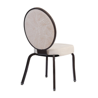 Chaises de banquet modernes en aluminium personnalisables pour l'hôtellerie, chaises à dossier haut, chaises empilables à dossier flexible pour restaurant