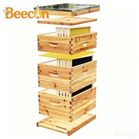 Kit complet de ruche Langstroth neuve à 3 niveaux et 10 cadres, avec cadres en pin pour l'apiculture