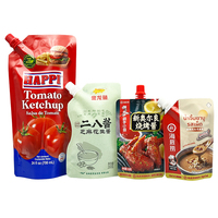 Emballage de remplissage de liquide personnalisé emballage de pochette de bec de sauce piquante en aluminium pour sauce chili