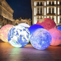 Globe de neige gonflable lumineux à LED, modèle personnalisé du système solaire (Terre, Jupiter, Mars, Lune), pour exposition muséale, centre commercial, événement