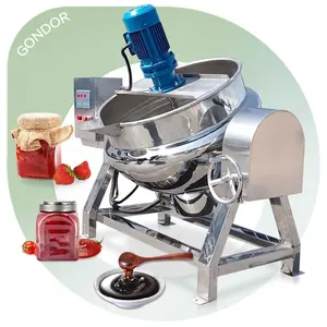 Stirring Pot Electric Heating Jacket Boiler Syrup Sausage Sauces Gas Cook Kettle Mixer Machine for Candy