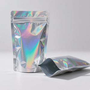 맞춤형 수직 알루미늄 호일 홀로그램 지퍼 잠금 포장 가방 우유 젤리 창과 디지털 인쇄 플라스틱 - Product Image 1
