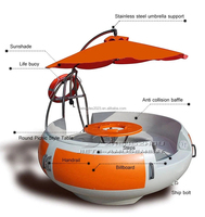 Gagnez de l'argent Parc aquatique Entertainment Party Multifonctionnel Round Electric Mini BBQ Donut Boat 6-12persons