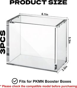 Commande en gros 6MM + 4MM UV Protecteur Magnétique Etb Acrylique Cas pour <span class=keywords><strong>Pokemon</strong></span> TCG Booster Pack Stockage - Product Image 4