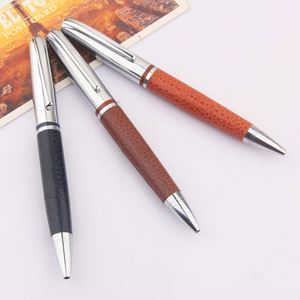 Custom Logo Executive 1.0 mm Fine Writing Business Ballpoint <b>Pen</b> High Quality Leather Metal Signature <b>Pen</b> Business Gift - Product Image 1