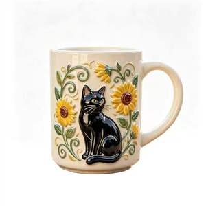 Tazza da Caffè in Ceramica 3D a Forma di <span class=keywords><strong>Gatto</strong></span> - Product Image 1