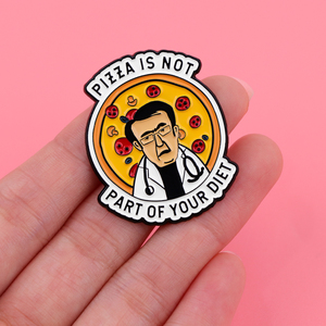 Hài hước Bác Sĩ Trích Dẫn Men Pin Pizza Thổ Cẩm Pines Ve Áo Chân Huy Hiệu trên Ba Lô Quần Áo Phụ Kiện Trang Sức Thời Trang Quà Tặng Sinh Nhật - Product Image 3