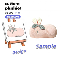 Coussin en peluche chat de dessin animé, oreiller doux en forme de lapin rose, rembourrage en coton PP, cadeau pour enfants et famille, pour canapé et maison