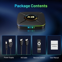 HK1 K8 Mini Android 14 OS Smart TV Box Voice Remote 2,4G 5,8G Dual WiFi 6 RK3518 Chip 2G RAM 16G 32G ROM 4K Set Top Box en stock