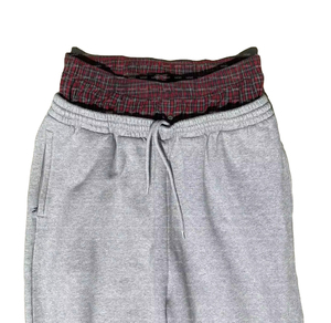 Pantalones Deportivos Largos de Felpa para Hombre, Estilo Casual, Costura Personalizada, 100% Algodón, Transpirables, Cintura Elástica, Pliegues, Estilo Urbano - Product Image 3