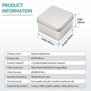 Các Nhà Sản Xuất Tùy Chỉnh Vuông Container Lưu Trữ Thực Phẩm Biscuit Tin Có Thể Xem Hộp Kim Loại Bao Bì Hộp Thiếc - Product Image 2