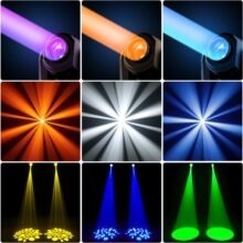 Mini <span class=keywords><strong>Lyre</strong></span> DMX à tête mobile 90W, Effet Lumière DJ Bee Eyes, Lampe Mobile 6x15W <span class=keywords><strong>LED</strong></span> RGBW pour Mariage, Bar, Club, Fête - Product Image 6