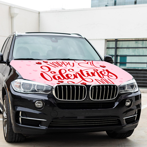 Vente en gros 120x150cm Couverture de capot de moteur de <span class=keywords><strong>voiture</strong></span> durable et résistante à l'usure Conception de la Saint-Valentin Housses de capot de <span class=keywords><strong>voiture</strong></span> colorées - Product Image 5