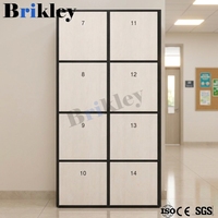 Brikley Bibliothèque Modulaire en Bois Massif pour Salon, Casiers avec Serrure à Clé, Grande Capacité, Écologique, Design Mid-Century, Durable, Personnalisable
