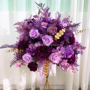 Boule <span class=keywords><strong>de</strong></span> fleurs ronde en soie <span class=keywords><strong>de</strong></span> luxe, taille personnalisée, <span class=keywords><strong>bordeaux</strong></span>, orange, blanc, pour mariage, fête des mères, arrangement <span class=keywords><strong>de</strong></span> centre <span class=keywords><strong>de</strong></span> table, décoration - Product Image 1