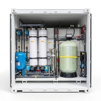 Remorque d'osmose inverse portable SH pour l'industrie alimentaire avec certification HACCP, connexions sanitaires, 3000 L/heure, 50 kW, 380 V