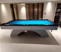 Professioneller 7ft & 9ft Billardtisch aus Massivholz mit Schieferplatte, Echtledertaschen und Samt-Tuch