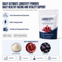 Complément Nutritionnel Quotidien Ultime Longue Durée Trans-Resvératrol Quercétine en Poudre pour Adultes – Antioxydant, Soutien Immunitaire, Aliment Santé
