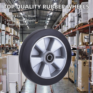 Chine <span class=keywords><strong>Roues</strong></span> en caoutchouc de haute qualité de 125 à 300mm avec centre en <span class=keywords><strong>aluminium</strong></span> Longue durée de vie Nouvelle condition pour les industries de vente au détail de restaurants - Product Image 2