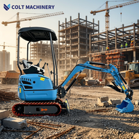 Excavator 2 Ton Rendah Kebisingan, Mini Excavator, Mini Digger, Micro Mini Excavator untuk Penggunaan di Area Perumahan Urban