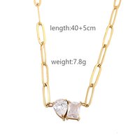 Collier pendentif tendance pour femme, en acier inoxydable multi-plaqué, chaîne de pull, plaqué or antique, personnalisé, vente en gros