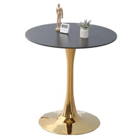 Meubles de style nordique centre de café rond bas de luxe petite table basse d'appoint en verre moderne