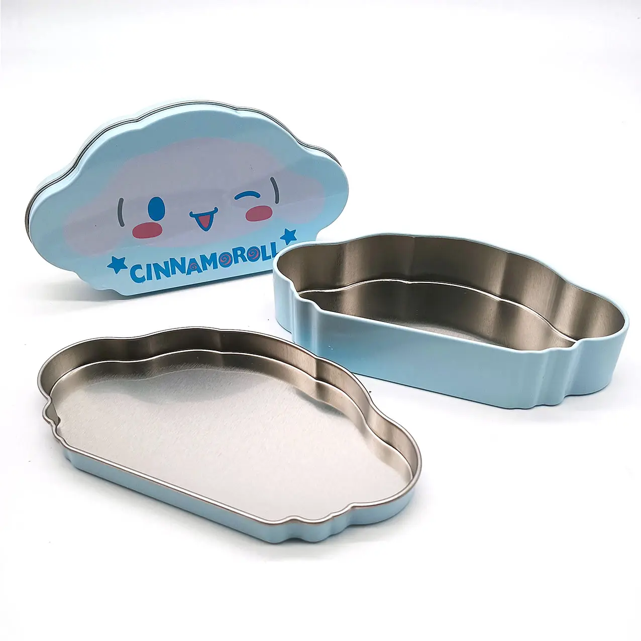 New Design High Quality cloud shape empty metal cosmetic candy packaging tin box