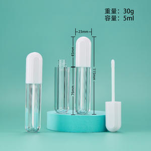 Emballage de rouge à lèvres vide personnalisable de haute qualité, en plastique transparent carré, avec bouchon à vis, diamètre 20-24,9 mm, impression UV - Product Image 4