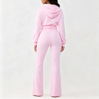 Nouveautés Y2K : Ensemble de survêtement 2 pièces pour femme – Hoodie court et pantalon de jogging