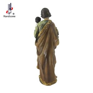 Estátua Personalizável de 10 Polegadas da Virgem Maria e São José, Pintada à Mão, Arte Religiosa de Alta Qualidade para Decoração de Casa, Resina da Mãe Abençoada - Product Image 4