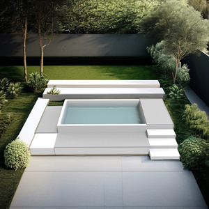 สระว่ายน้ำสปาสำหรับผู้ใหญ่อ่างจากุซซี่สระว่ายน้ำกลางแจ้งหรูหราขนาดเต็มเหนือพื้นดินสำหรับครอบครัว - Product Image 1