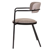 Fauteuil de luxe léger de qualité supérieure, chaise de salle à manger rembourrée simple pour la maison avec pieds en métal, design moderne pour hôtels