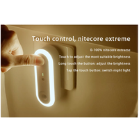 Luz Nocturna LED Mini Enchufable con Sensor de Control, Regulable, Ignífuga, con 30,000 Horas de Duración, para Dormitorio, Superventas